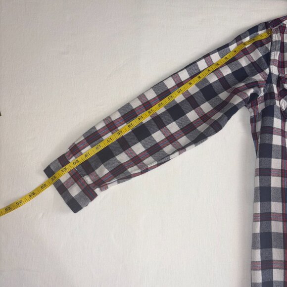 EMMA Jeans USA Navy, White, and Red Plaid Shirt - Size M - Picture 7 of 11